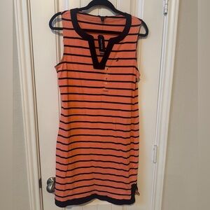 Nautica coral dress Striped Sleeveless Dress